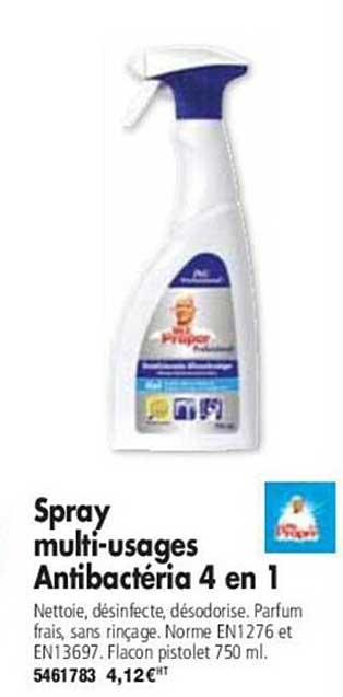 spray multi-usages antibactéria 4 en 1