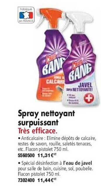spray nettoyant surpuissant bang
