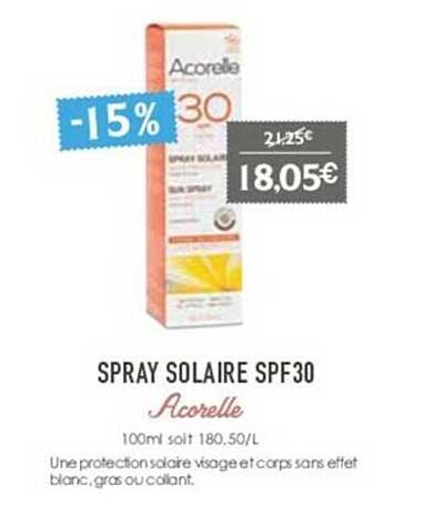 Spray Solaire Spf30 Acorelle