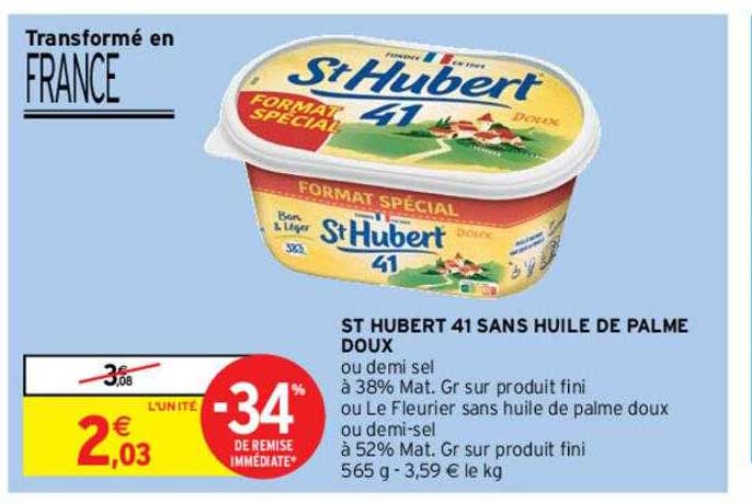 st hubert 41 sans huile de palme doux