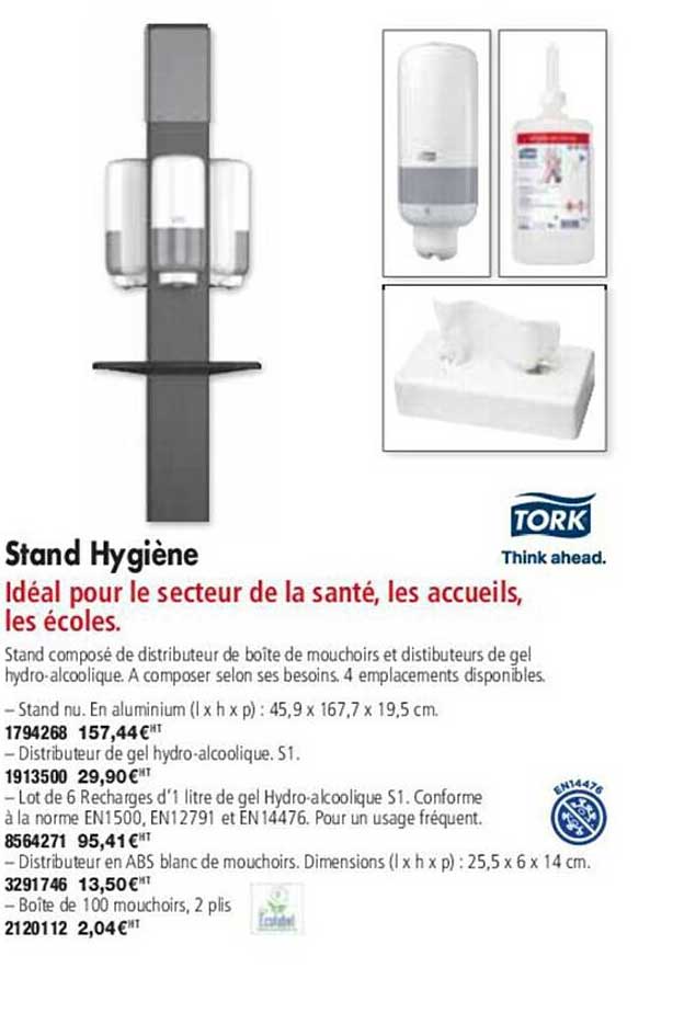 stand hygiène idéal pour le secteur de la santé, les accueils, les écoles