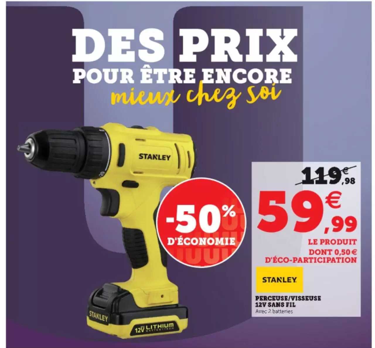 Stanley Perceuse Visseuse 12v Sans Fil