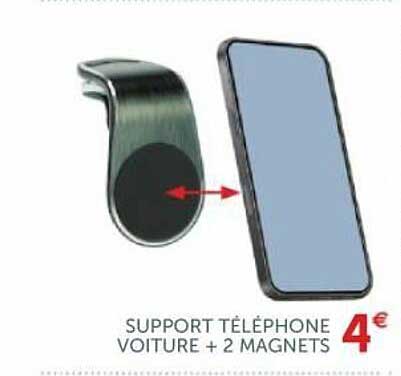 Support Téléphone Voiture + 2 Magnets