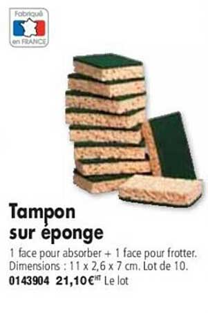 tampon sur éponge