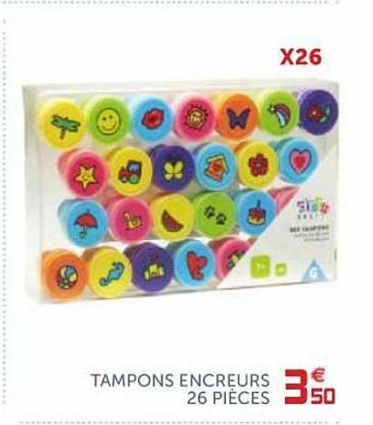 tampons encreurs 26 pièces