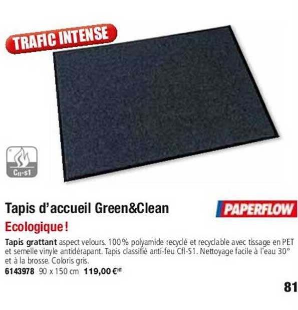 tapis d'accueil green&clean paperflow