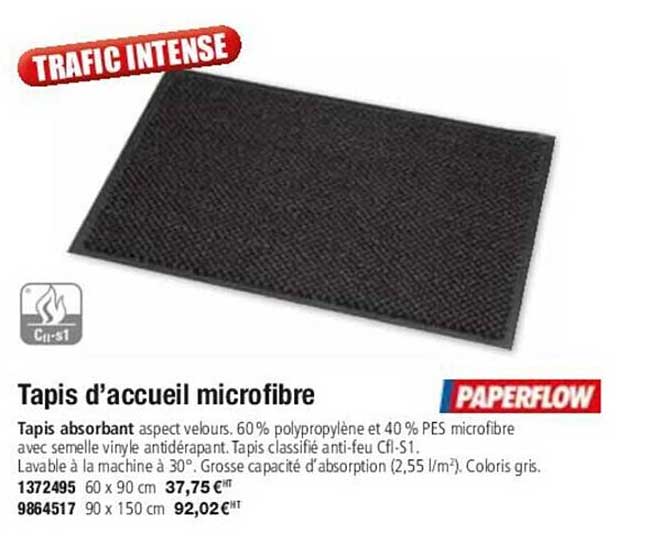 tapis d'accueil microfibre paperflow
