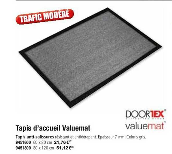 tapois d'accueil valuemat door 1ex