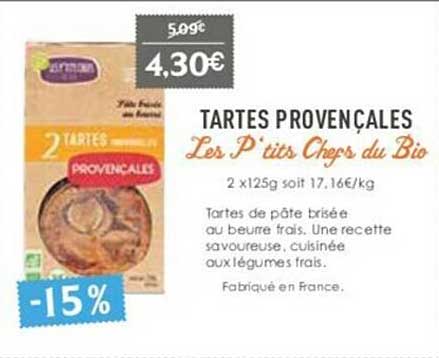 tartes provençales les p'tits chefs du bio