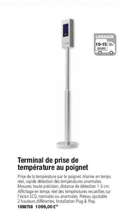 terminal de prise de température au poignet