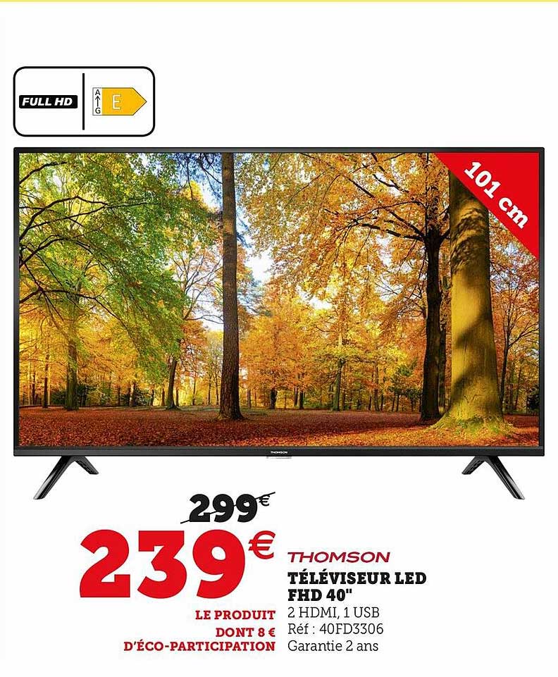 thomson téléviseur led fhd 40"