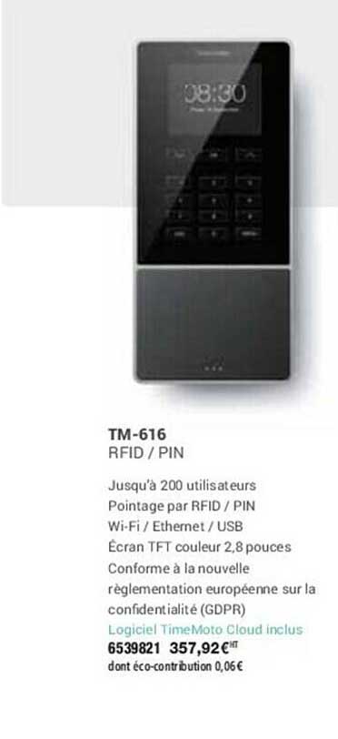 tm-616 rfid ou pin