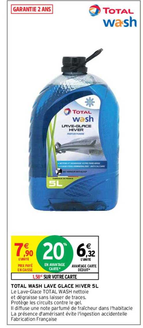 total wash lave glace hiver SL