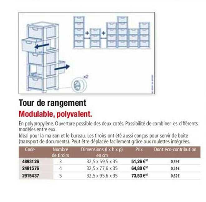 Tour De Rangement Modulable, Polyvalent