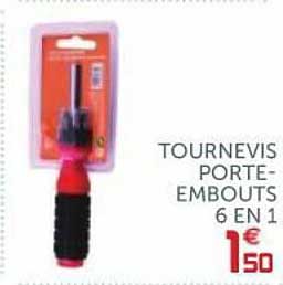 tournevis porte-embouts 6 en 1