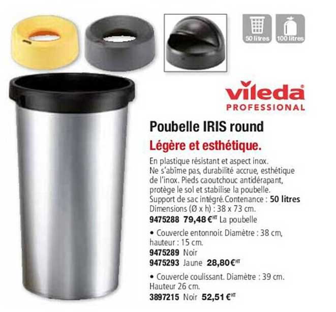 vileda poubelle iris round