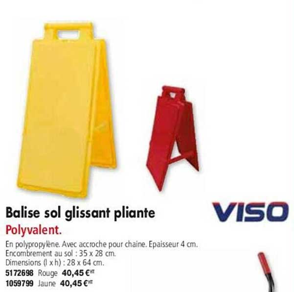 viso balise sol glissant pliante