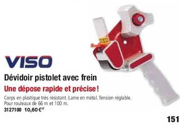 viso dévidoir pistolet avec frein une dépose rapide et précise !