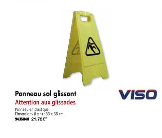 viso panneau sol glissant
