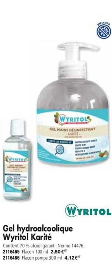 Wyritol Gel Hydroalcoolique Karité
