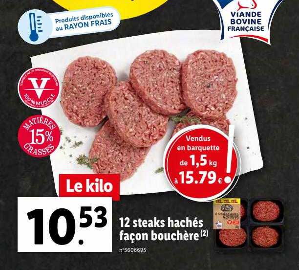 12 steaks hachés façon bouchère