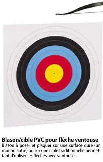 blason-cible pvc pour flèche ventouse