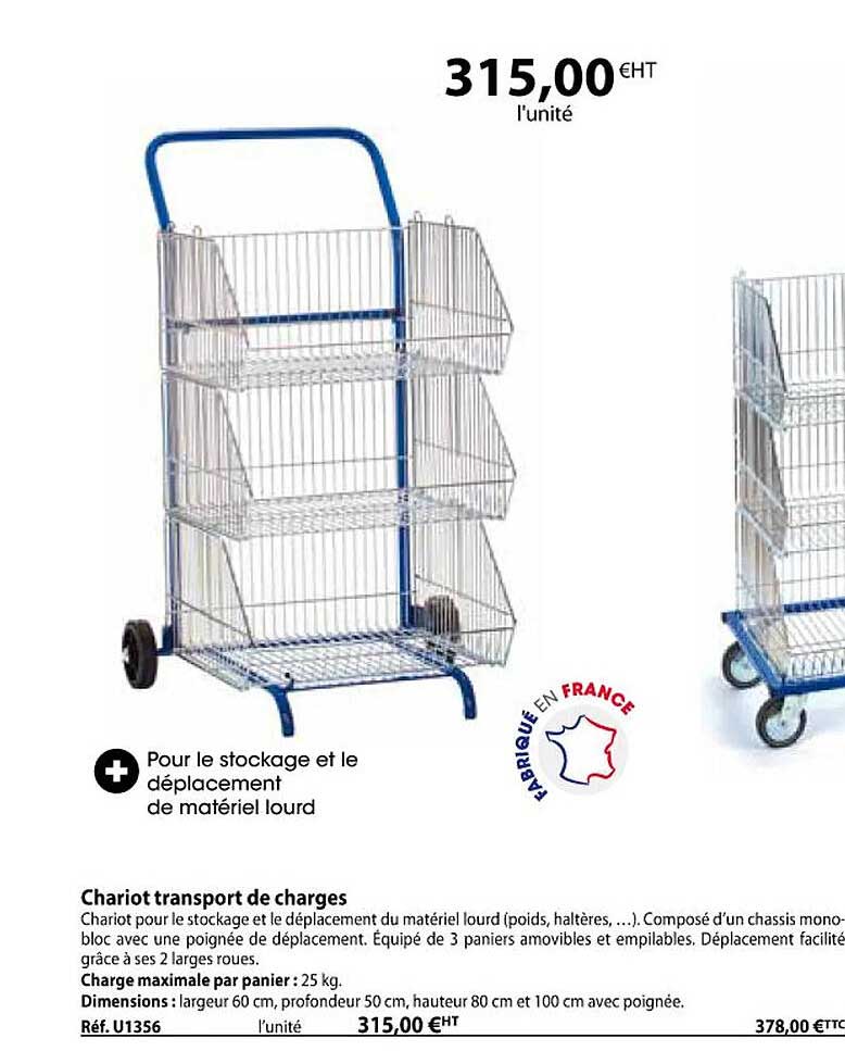 chariot transport de charges