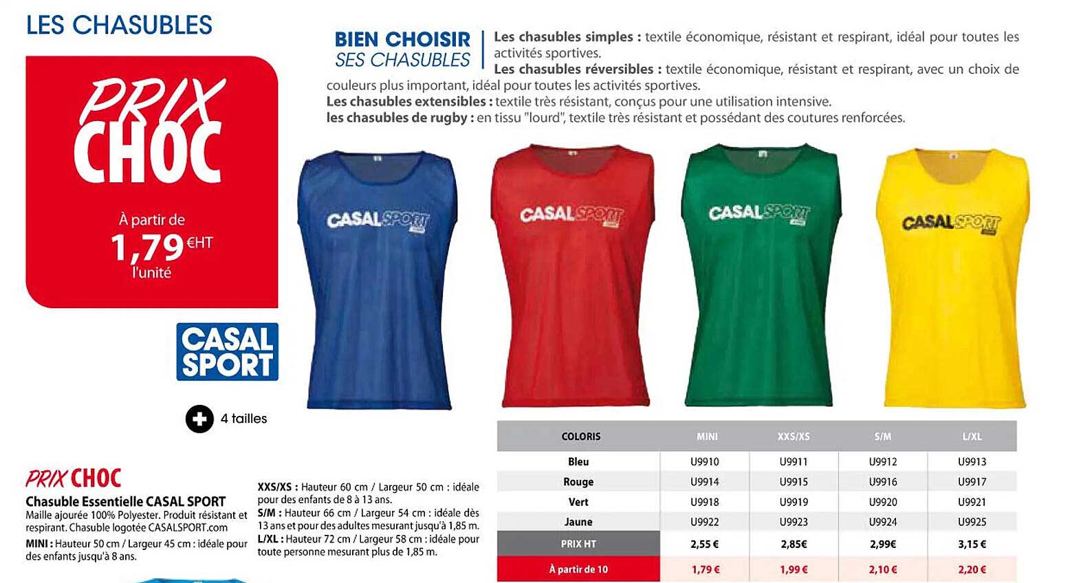 chasuble essentielle casal sport