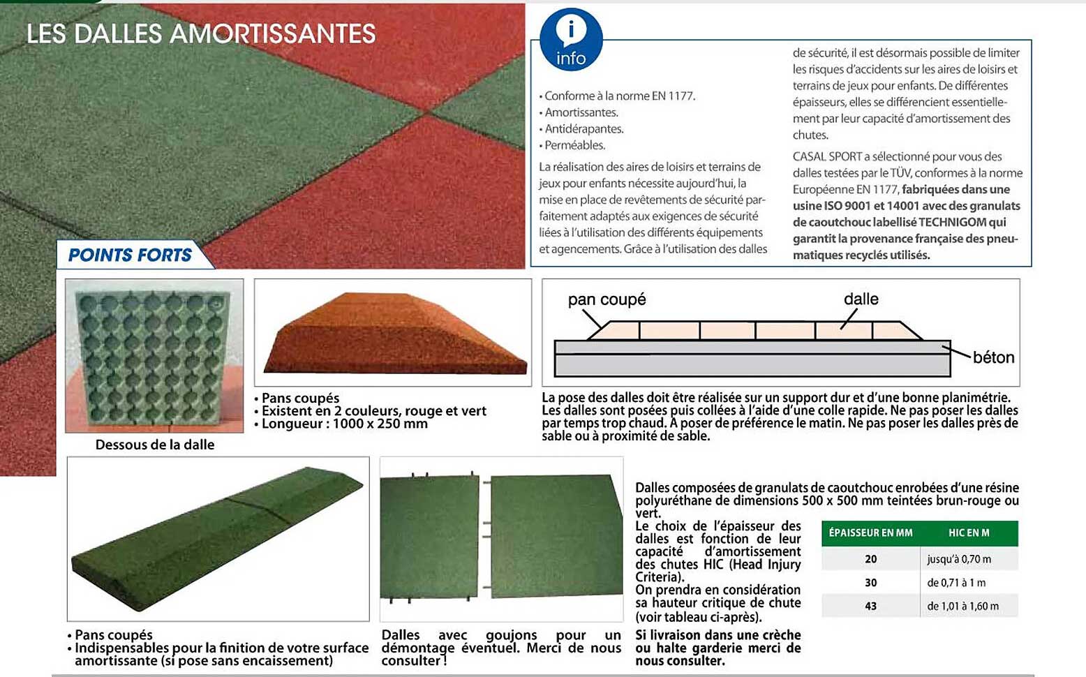 Les Dalles Amortissantes