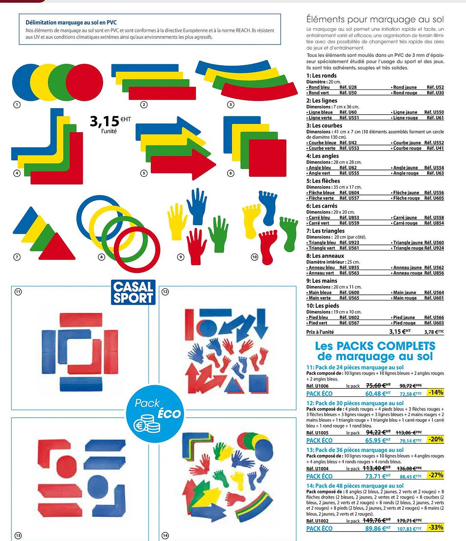 les packs complets de marquage au sol