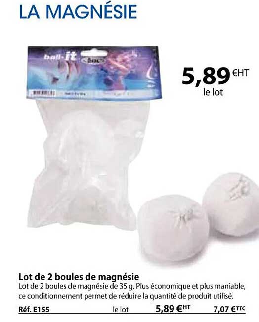 lot de 2 boules de magnésie