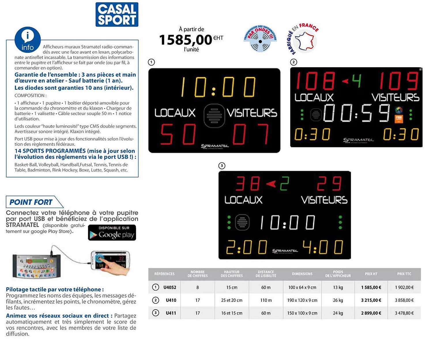 pilotage tactile par votre téléphone