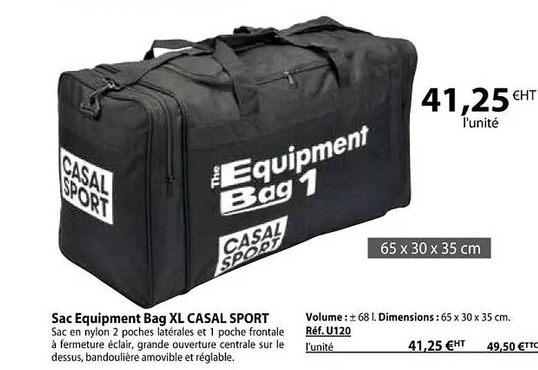 sac équipment bag xl casal sport