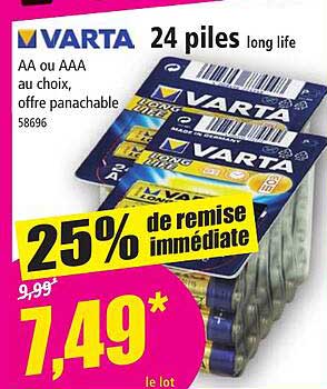 24 Piles Long Life Varta