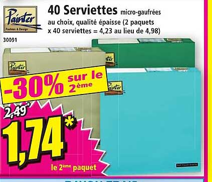 40 serviettes painter