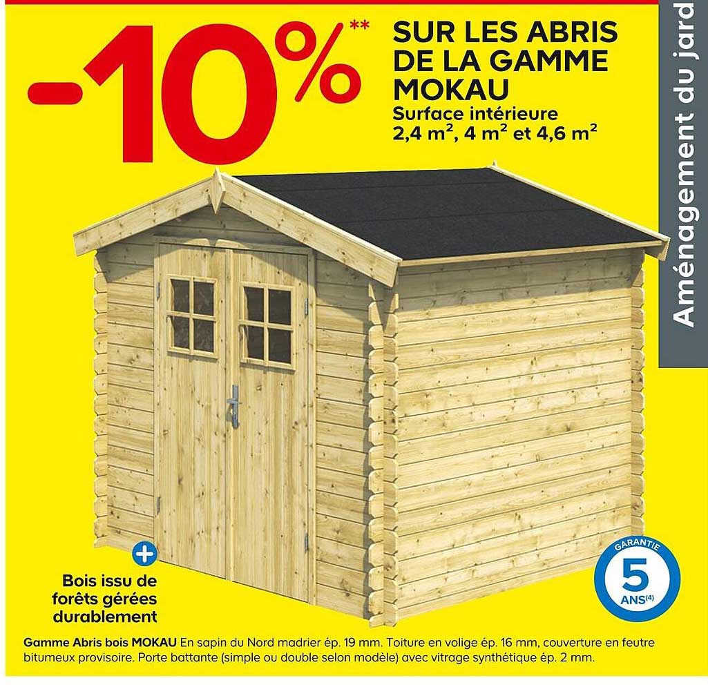 abris de la gamme mokau