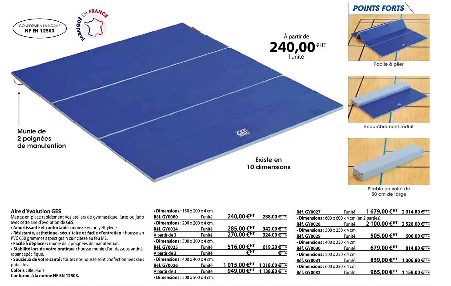 aire d'évolution ges