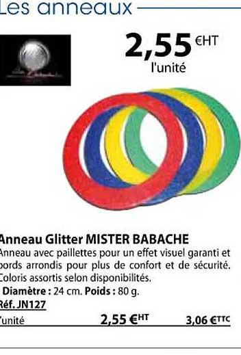 anneau glitter mister babache