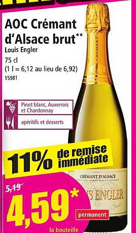 aoc crémant d'alsace brut louis engler