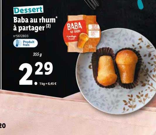baba au rhum à partager