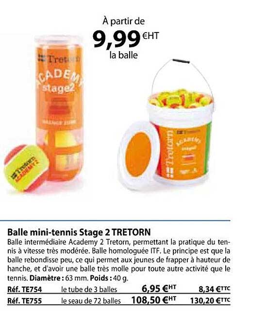 balle mini-tennis stage 2 tretorn