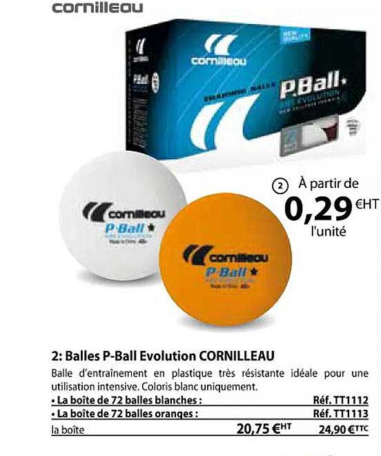 balles p-ball évolution cornilleau
