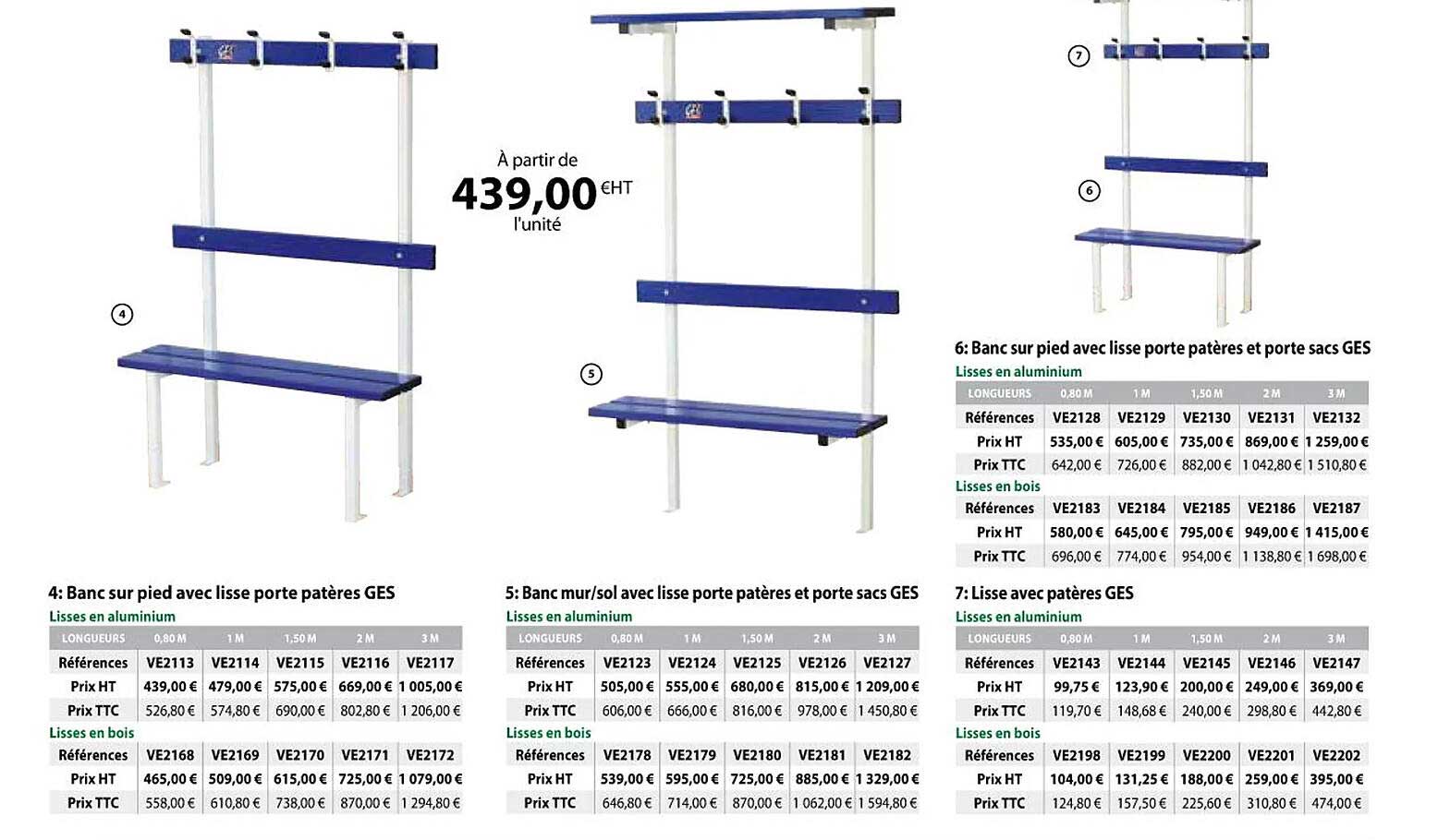 banc sur pied avec lisse porte patères ges, banc mur-sol avec lisse porte patères et porte sacs ges, banc sur pied avec lisse porte patères et porte sacs ges, lisse avec patères ges