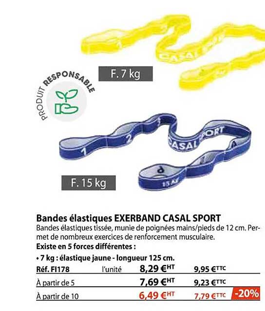 bandes élastiques exerband casal sport
