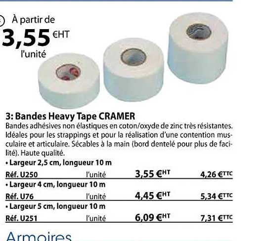 bandes heavy tape cramer