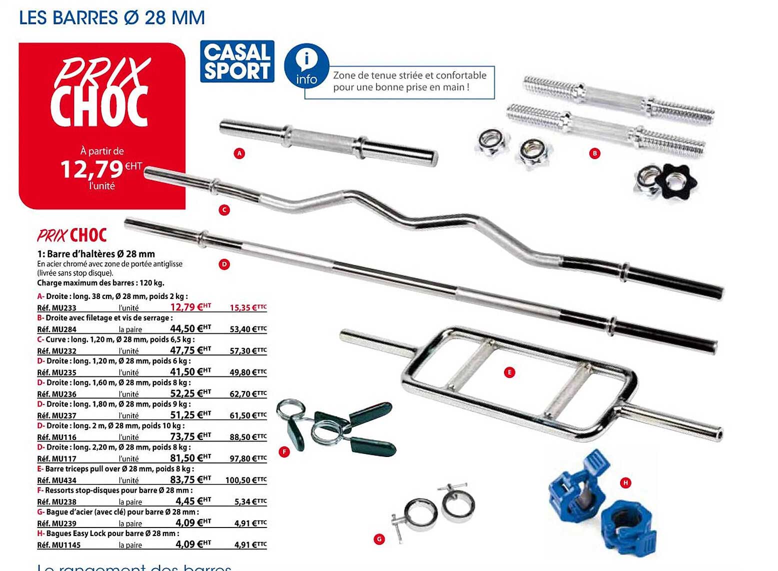 barre d'haltères ø 28 mm