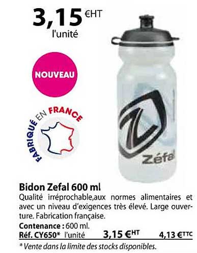 bidon zéfal 600ml