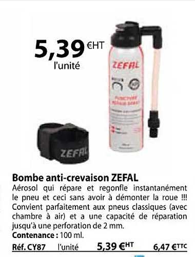 bombe anti-crevaison zéfal