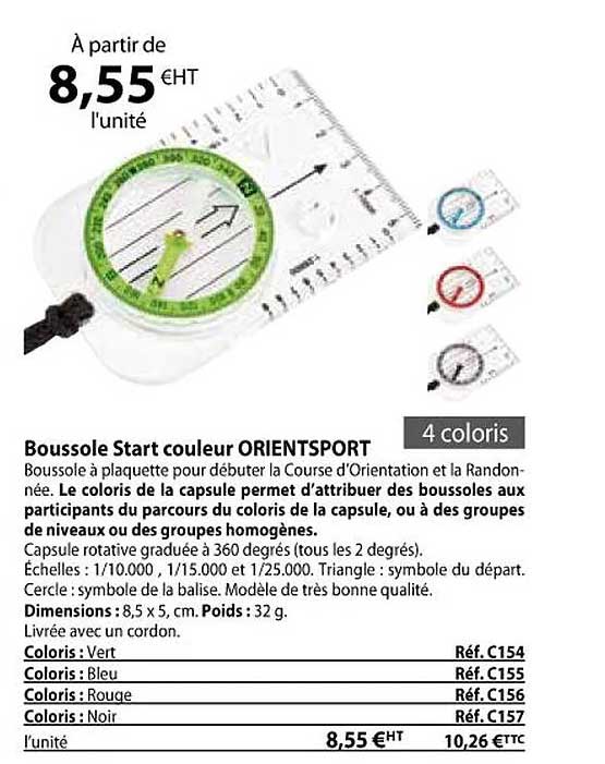 boussole start couleur orientsport