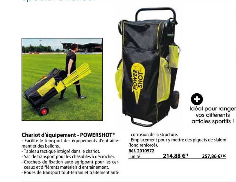 chariot d'équipement - powershot